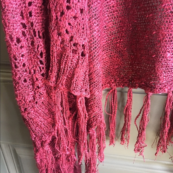 NWT Red Monteau Waterfall Crochet Cardigan Sz S - Picture 10 of 11